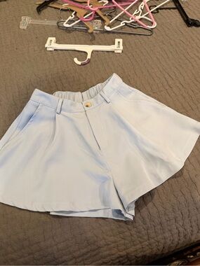 Blue high waisted shorts